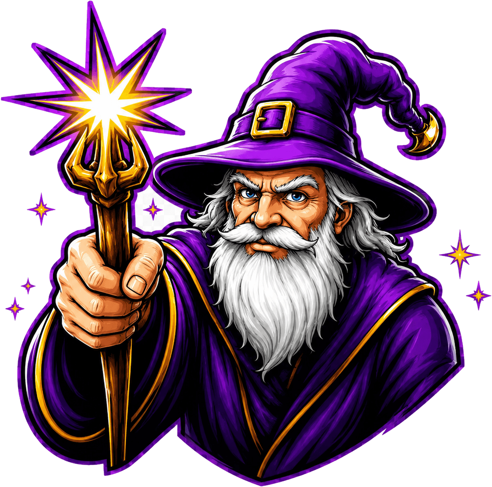 Roof Wizards mascot